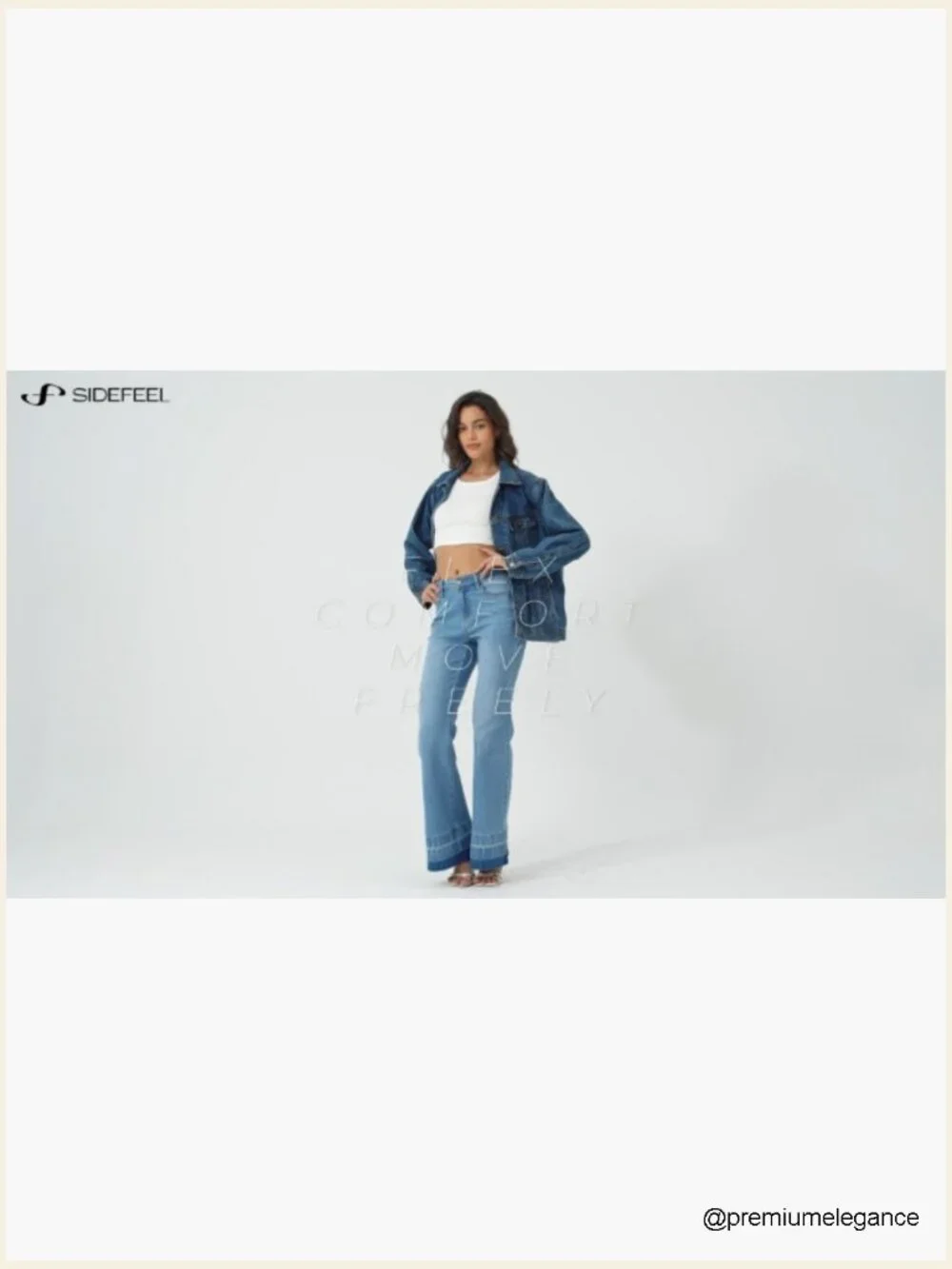 High Waist Bell Bottom Stretch Flare Jeans - Picture 7 of 7